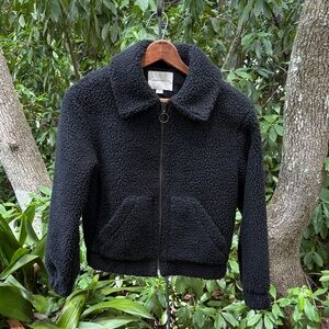 Aeropostale Black Sherpa Jacket